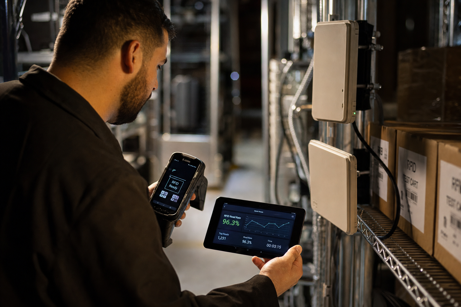 RFID antenne opstelling magazijn