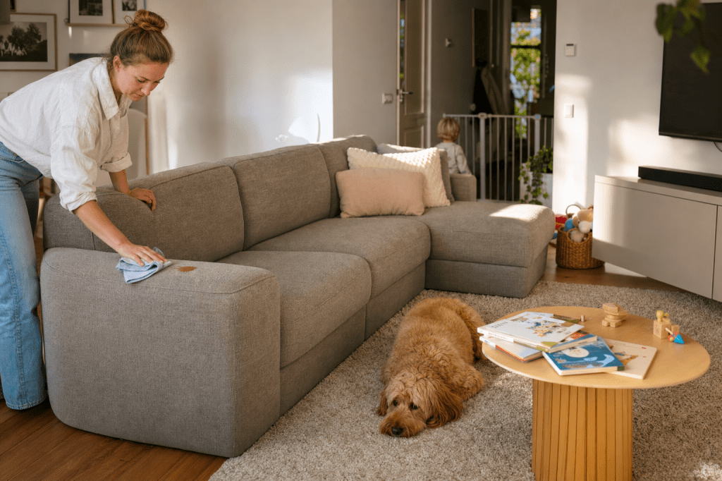 Is een bank op maat laten maken ook een goede keuze als je huisdieren of kleine kinderen hebt, en welke stoffen zijn dan het meest praktisch?