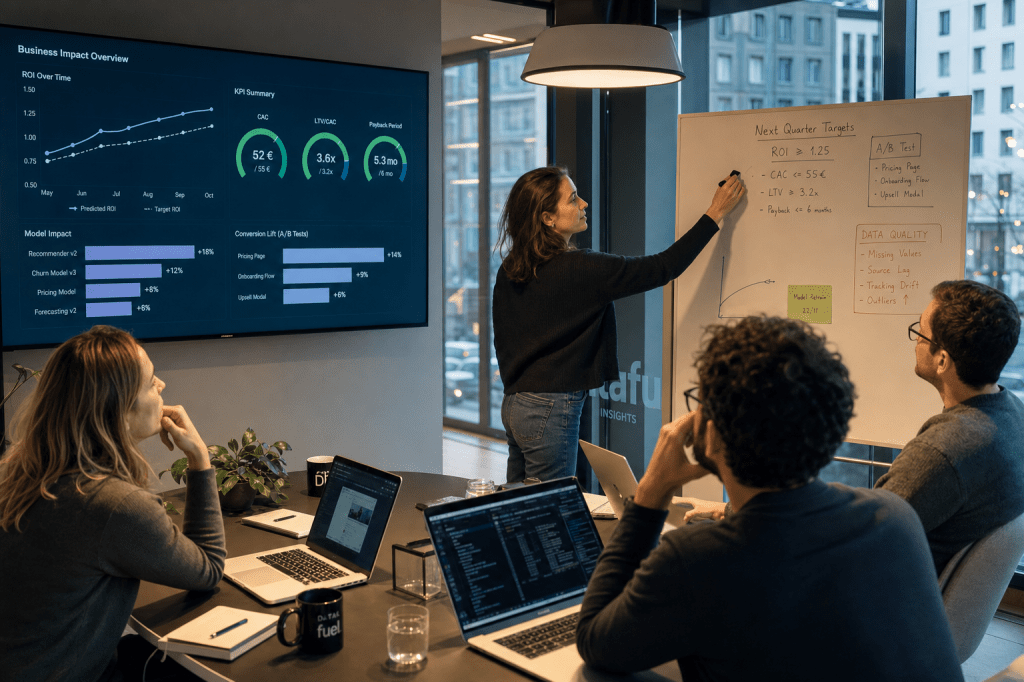 Welke KPI’s en meetmethoden gebruik je om de ROI en impact van Data-ai projecten betrouwbaar te&nbsp;evalueren?